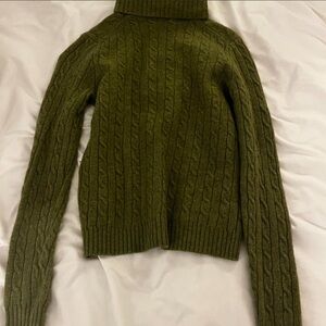 J.Crew Green Turtleneck Sweater